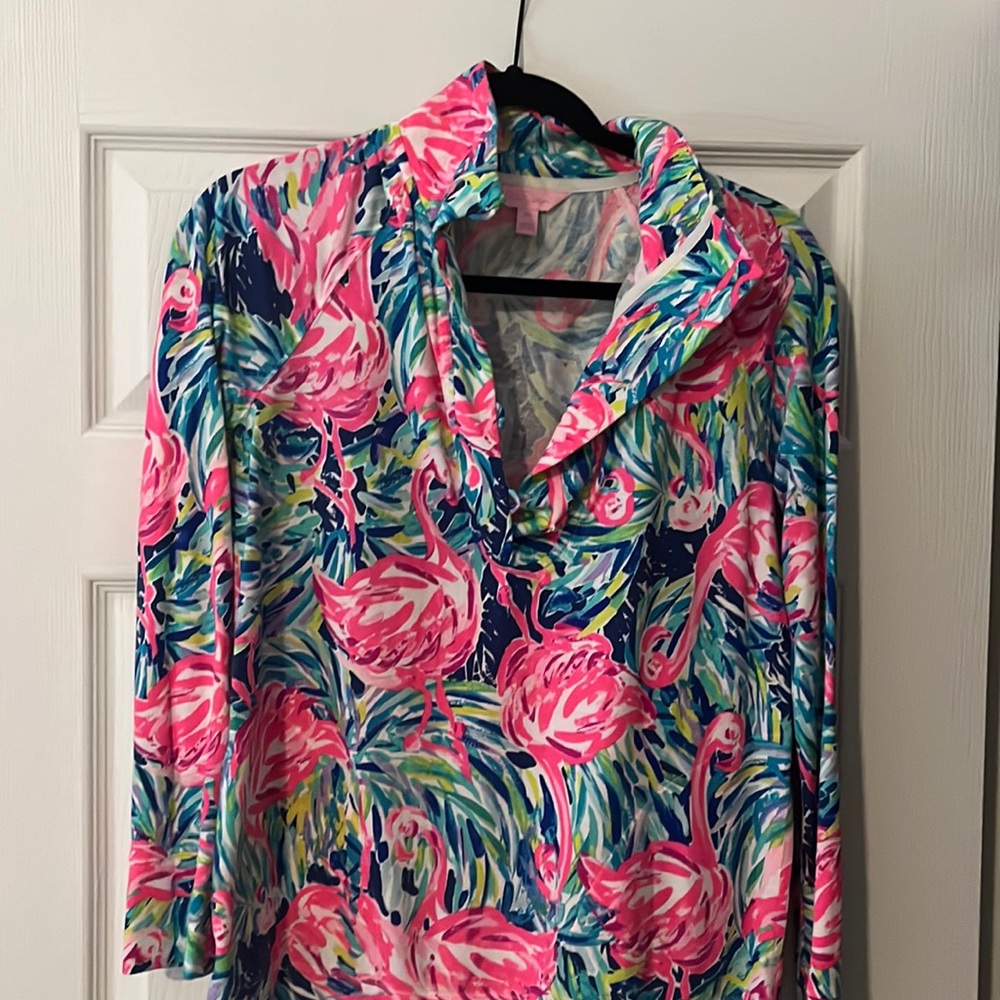 Lily Pulitzer half button up sweatshirt
